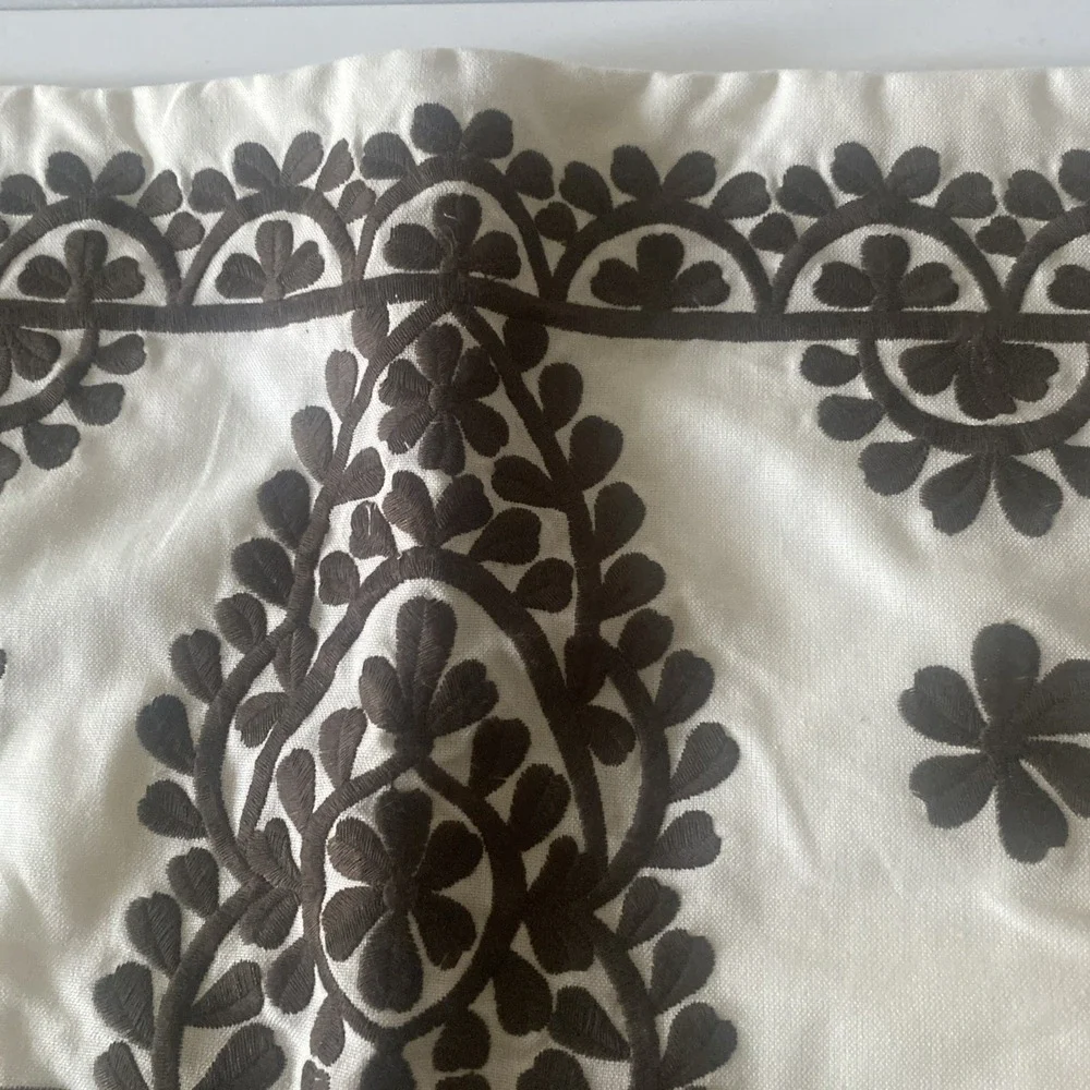 Pottery Barn Embroidered Lumbar Pillow Cover 16x26